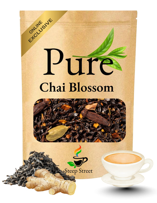 Chai Blossom Pure | Loose-Leaf Spiced Tea | Light Caffeine | 3 oz